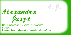 alexandra juszt business card